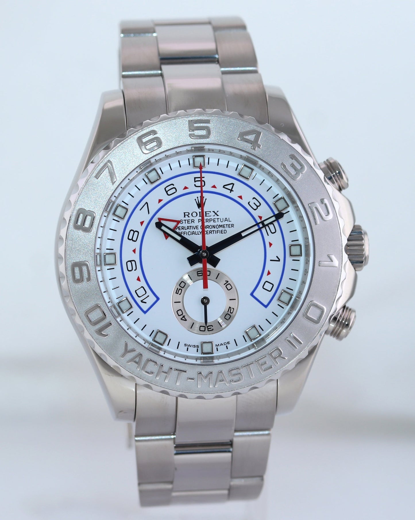 2016 MINT Rolex Yacht-Master II 2 18k White Gold 44mm 116689 Watch Box