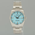 2022 NEW PAPERS Rolex Oyster 126000 Perpetual 36mm TIFFANY BLUE Watch Box