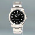 2018 PAPERS Rolex 214270 Explorer Black BLUE LUME 3-6-9 Steel 39mm Watch Box