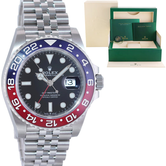 2023 MINT Rolex GMT Master PEPSI Red Blue Jubilee Ceramic 126710 Watch Box