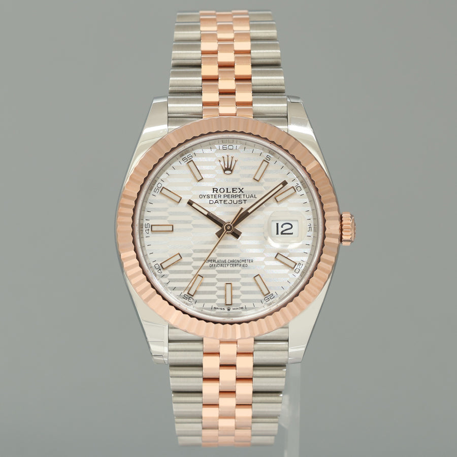 STICKERS PAPERS NEW Rolex DateJust 126331 Motif Rose Gold 41 Two-Tone Jubilee Watch
