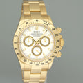 MINT Rolex Daytona 116528 White Cosmograph Chrono Yellow Gold 40mm Watch Box