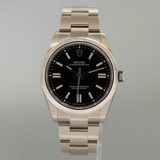 Sept 2025 NEW PAPERS Rolex Oyster Perpetual 41mm Black Oyster Watch 134300 Box