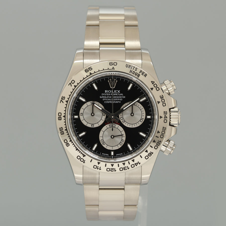 2024 MINT Rolex Daytona Black Baby Lemans 126509 White Gold Chrono 40mm Watch Box