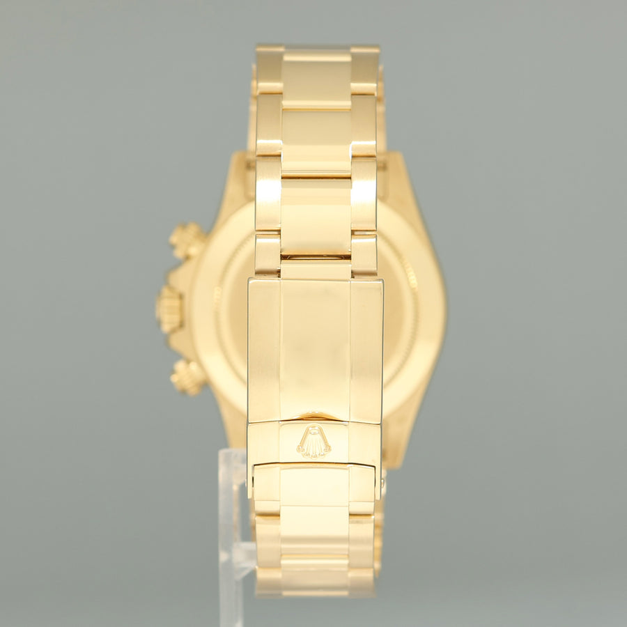 MINT Rolex Daytona 116528 White Cosmograph Chrono Yellow Gold 40mm Watch Box