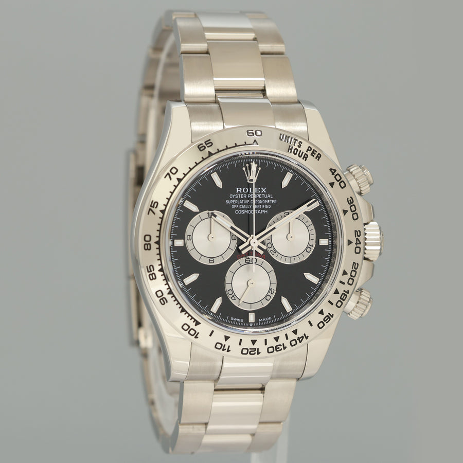2024 MINT Rolex Daytona Black Baby Lemans 126509 White Gold Chrono 40mm Watch Box