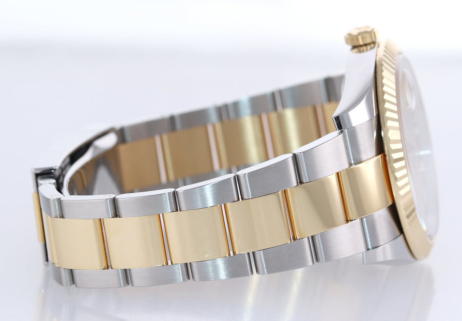 2023 MINT Rolex 126333 DateJust 41 Two Tone Gold 41mm Champagne Stick Watch
