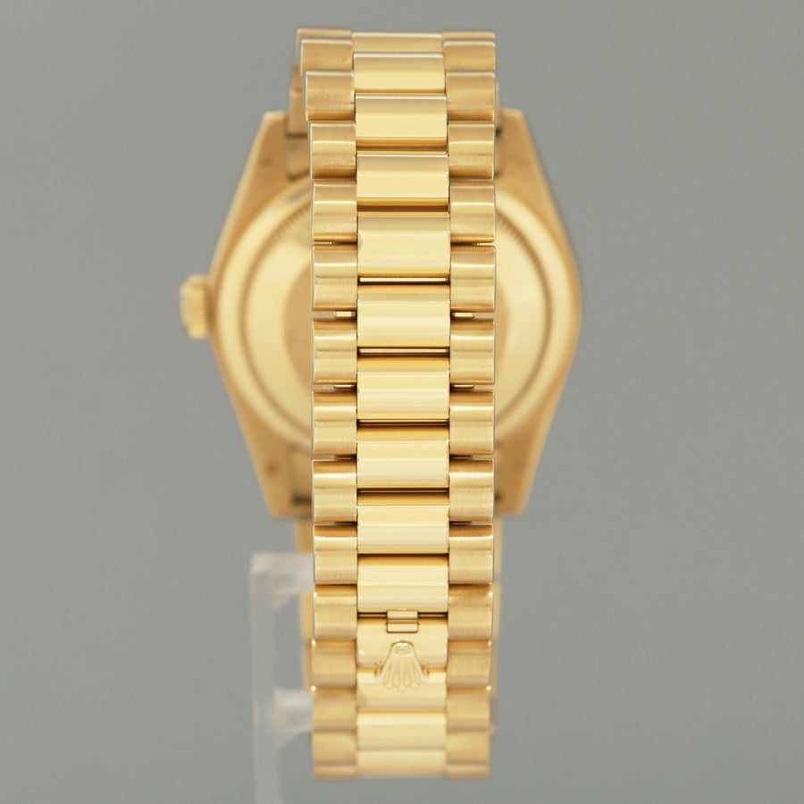 2017 PAPERS MINT Rolex President Day Date Yellow Gold 118238 Meteorite Diamond Watch