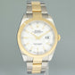 MINT 2020 Rolex DateJust 41 126333 Two Tone Yellow Gold White Stick Watch Box