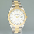 MINT 2020 Rolex DateJust 41 126333 Two Tone Yellow Gold White Stick Watch Box