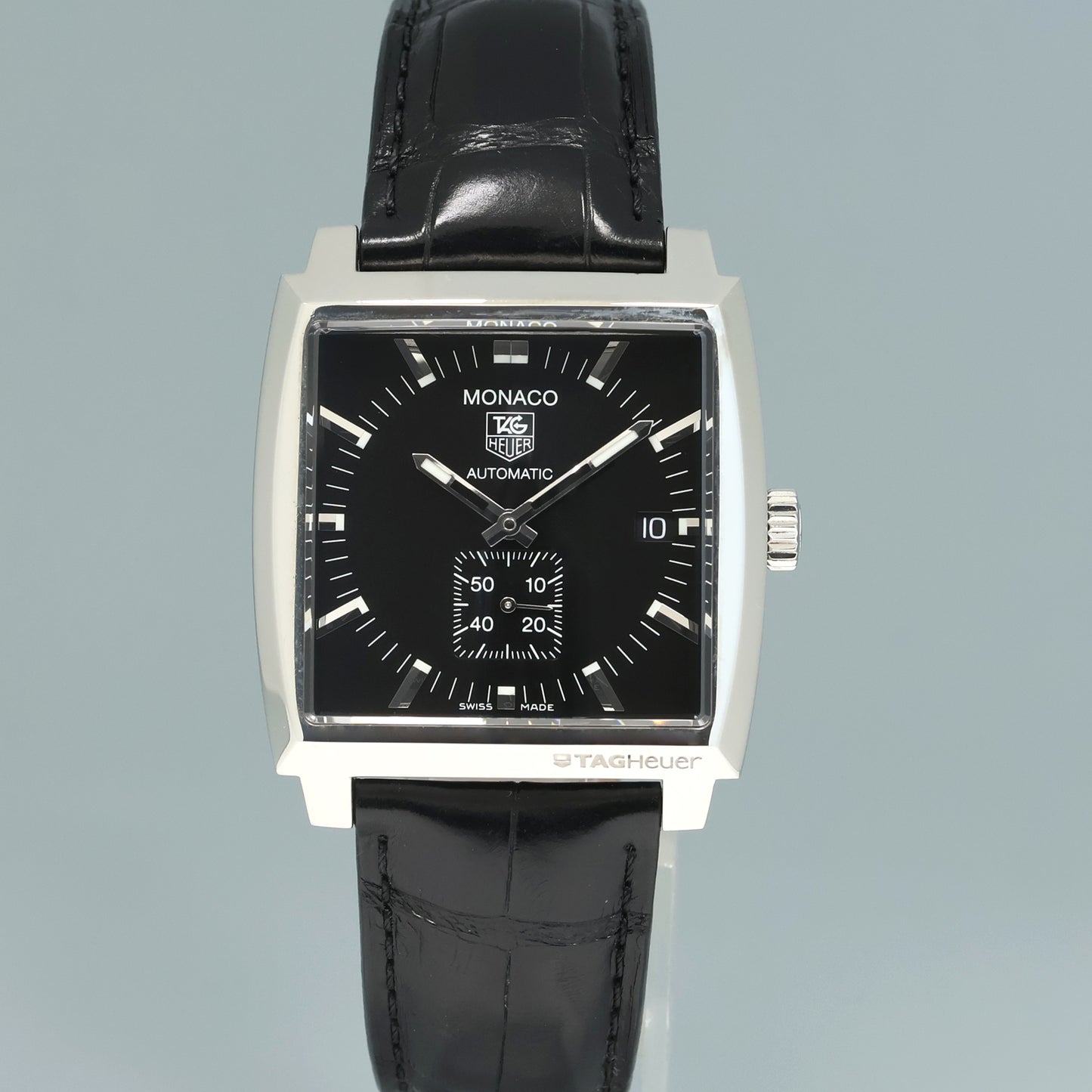 TAG Heuer Monaco Calibre 6 WW2110-0 Black Dial Steel 37.5mm Watch