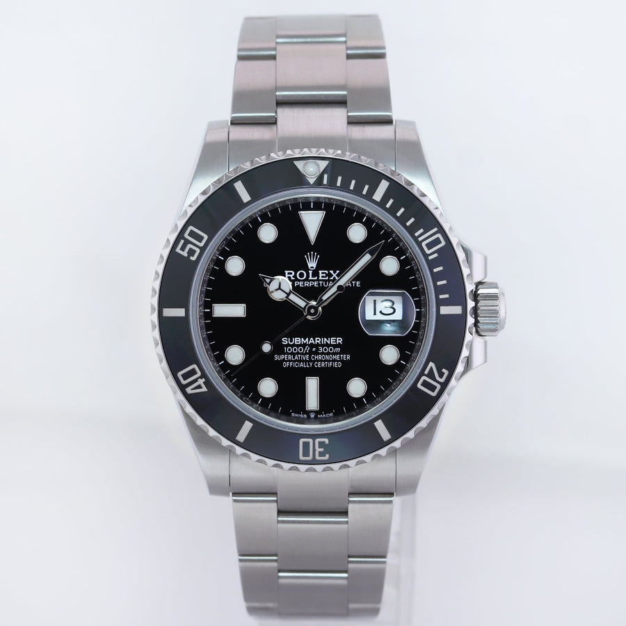 MINT 2021 PAPERS Rolex Submariner 41mm Black Ceramic 126610 Watch Box