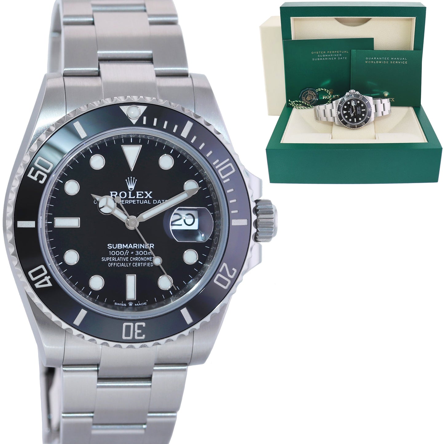 MINT 2022 Rolex Submariner 41mm Black Ceramic 126610LN Watch Box