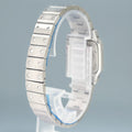 NEW PAPERS CARTIER Santos Galbee 1565 Stainless Steel Quartz 24mm White Roman Box