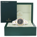 MINT 2015 Rolex Datejust 2 Black Roman 116333 Two-Tone Yellow Gold Oyster Watch Box