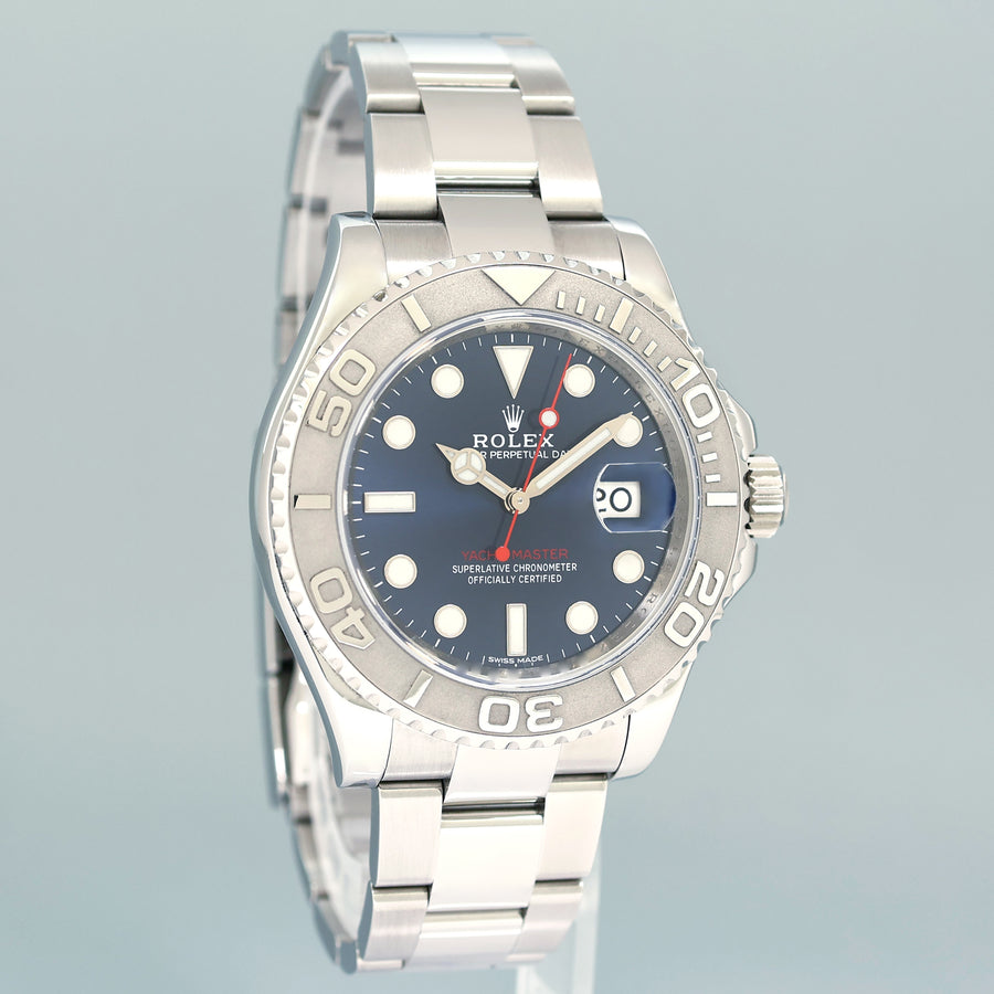 2025 CPO PAPERS MINT Rolex Yacht-Master 116622 Steel Platinum Blue Dial 40mm Watch Box