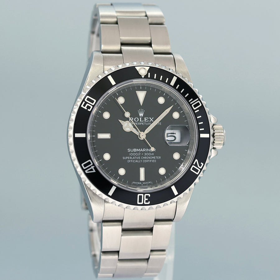 2025 RSC PAPERS MINT Rolex Submariner Date 16610LN Stainless Steel 40mm Black Watch