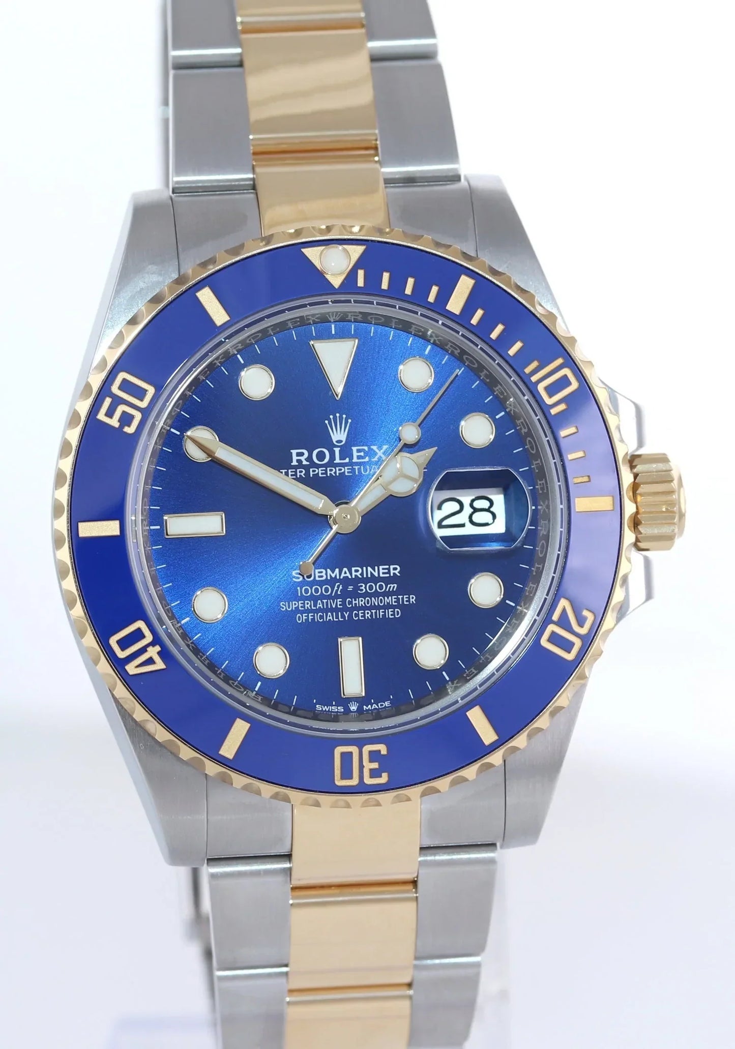 OCT 2023 NEW PAPERS Rolex Submariner 41mm Blue 126613LB Two Tone Gold Watch