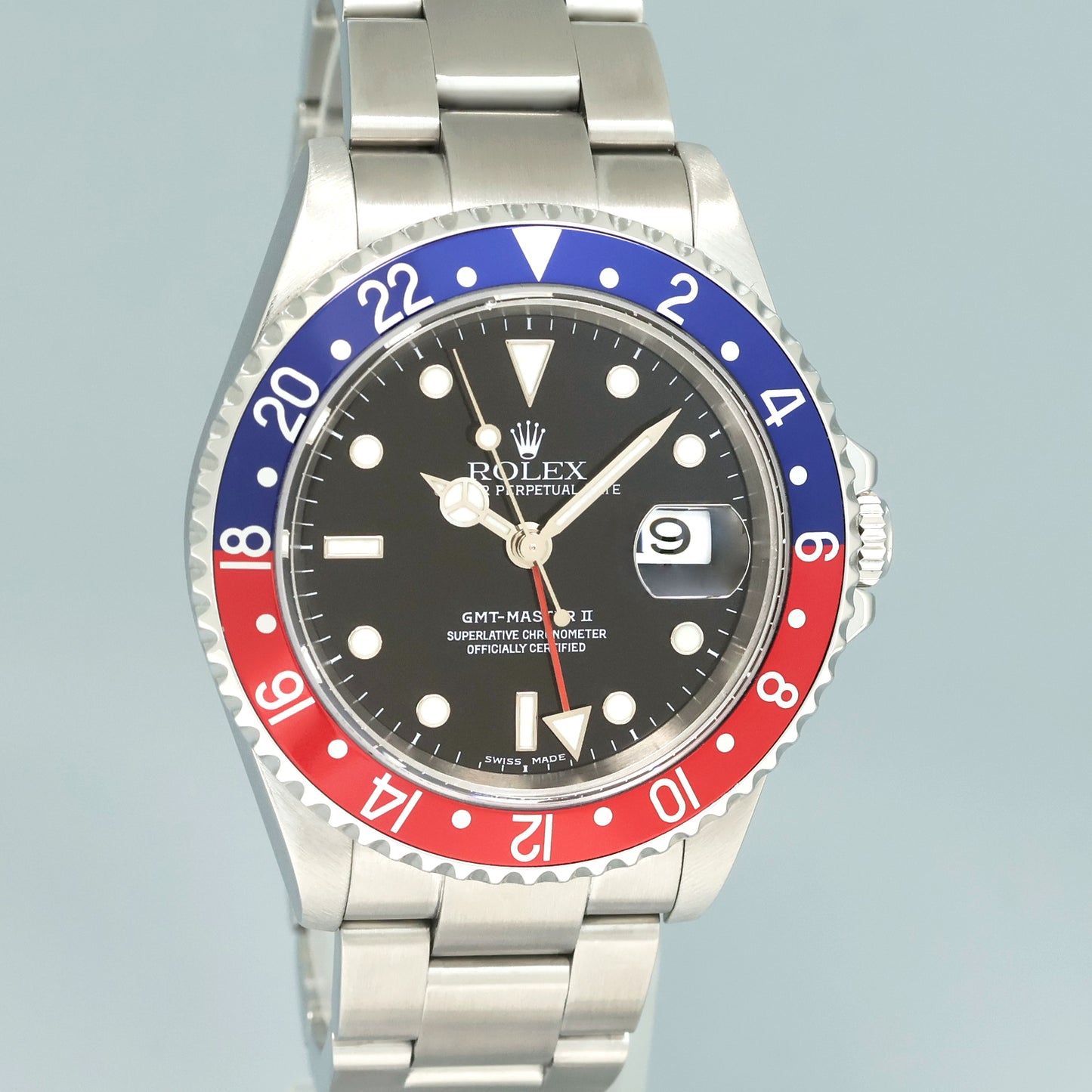 2006 MINT PAPERS Rolex GMT-Master II 2 Pepsi Blue Red Steel 16710 40mm Watch Box