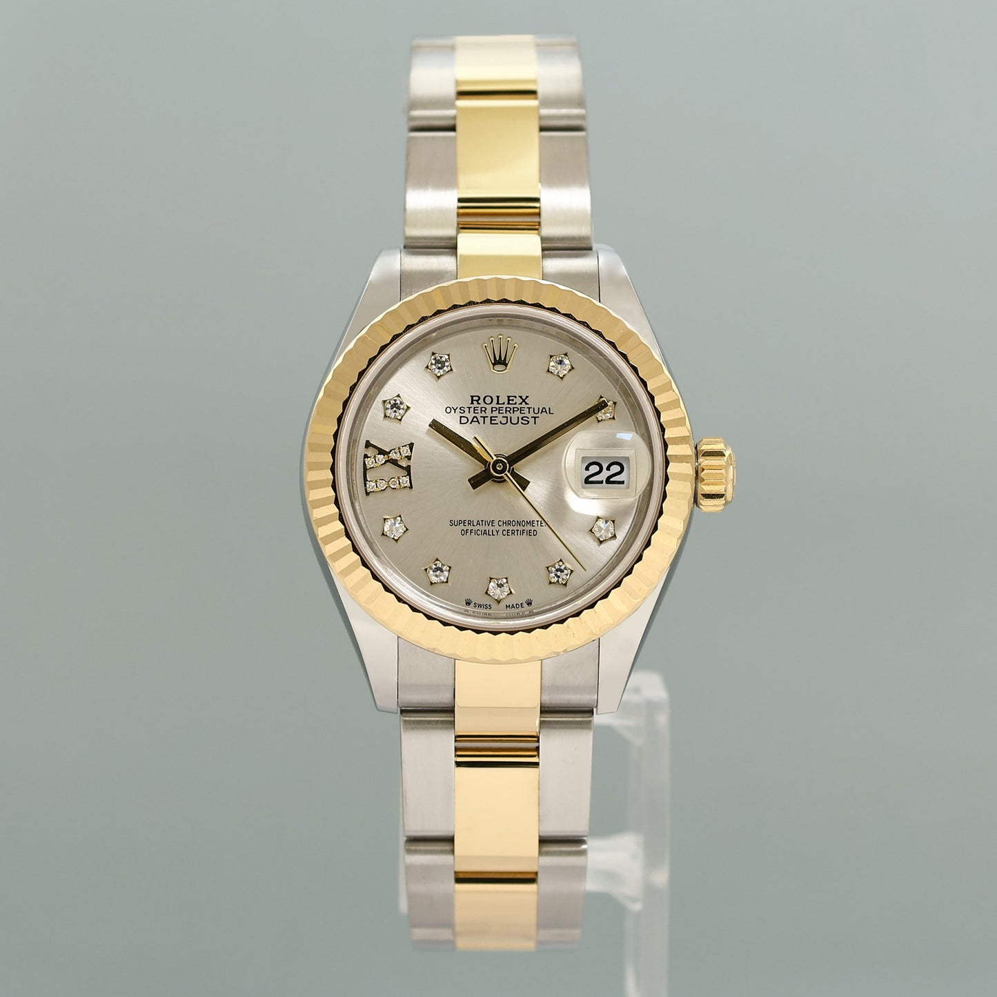 2021 NEW PAPERS Ladies Rolex DateJust 279173 Star Diamond 28mm Two Tone Watch Box