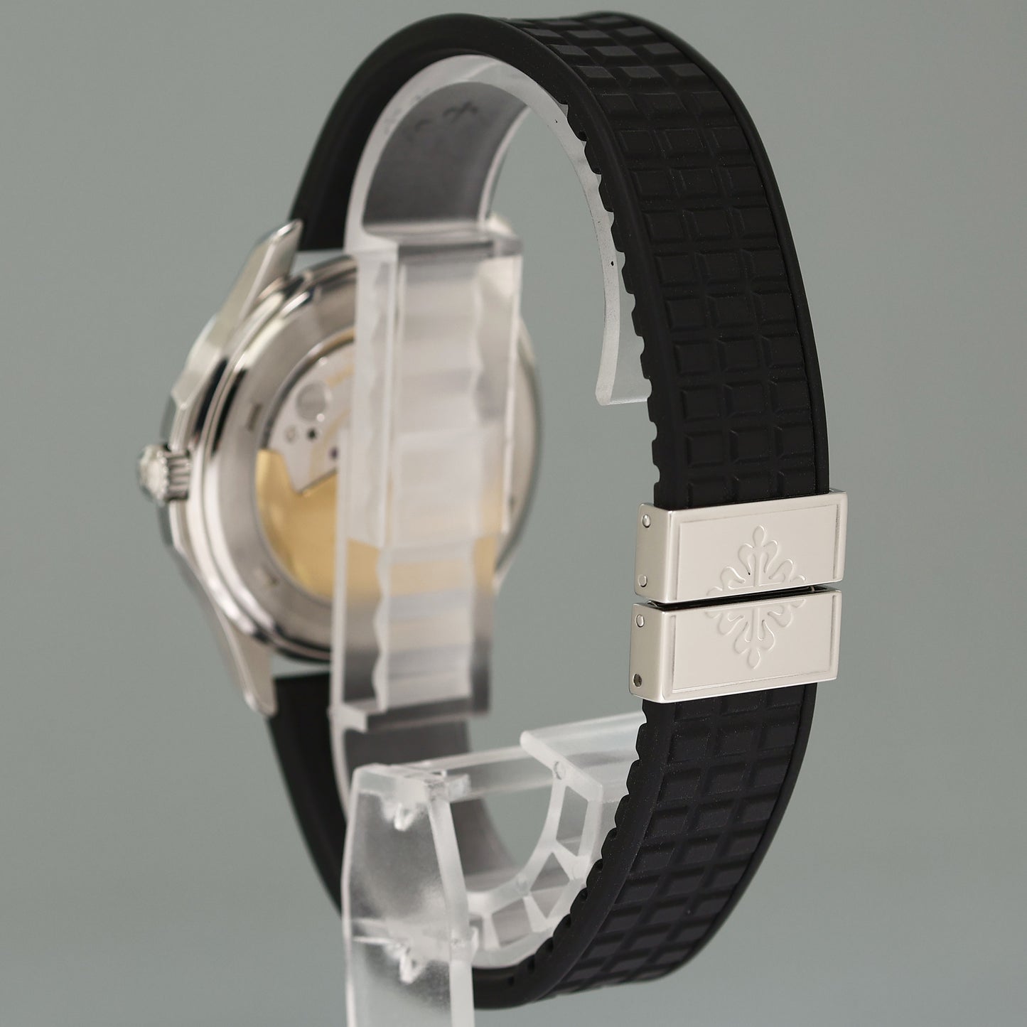 MINT PAPERS Patek Philippe Steel Aquanaut Black Rubber JUMBO 5065 38mm Tritium Watch