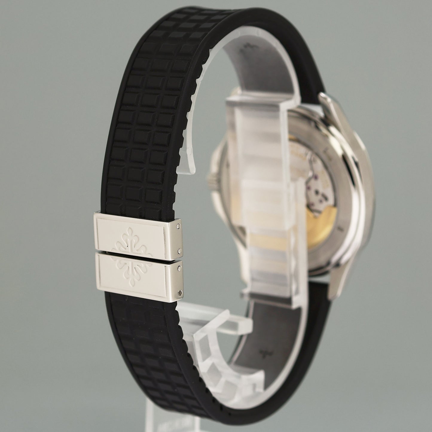 MINT PAPERS Patek Philippe Steel Aquanaut Black Rubber JUMBO 5065 38mm Tritium Watch
