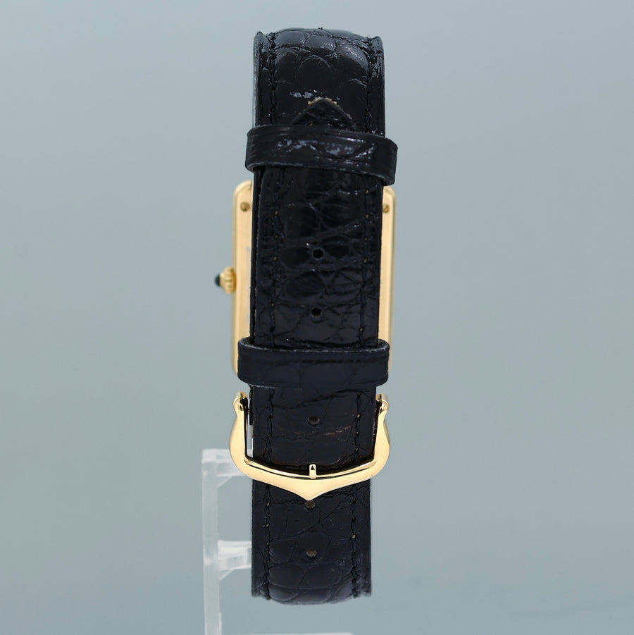 MINT PAPERS Cartier Tank Louis 1140 Large Size 23mm 18k Yellow Gold Mens Watch