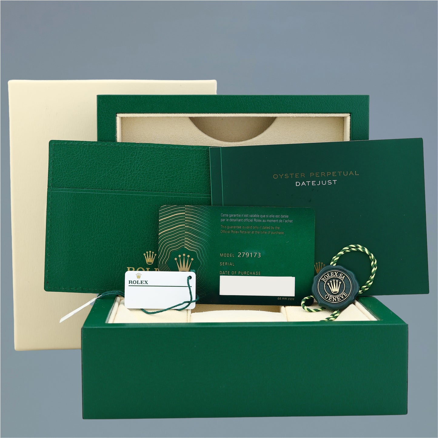 2021 NEW PAPERS Ladies Rolex DateJust 279173 Star Diamond 28mm Two Tone Watch Box