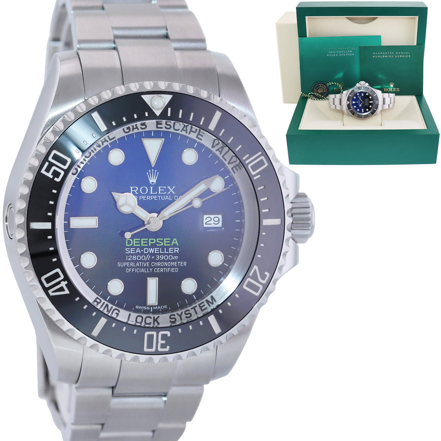 MINT 2017 Rolex Sea-Dweller Deepsea James Cameron Blue 116660 44mm Watch Box