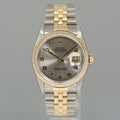 MINT Rolex DateJust 16233 Two Tone Yellow Gold Jubilee Silver Arabic Dial Watch