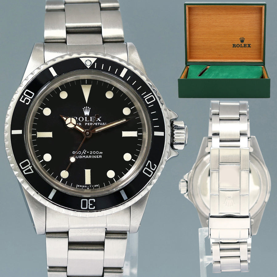 Rolex Submariner 5513 Matte Feet First Dial 40mm Steel Oyster Watch Box