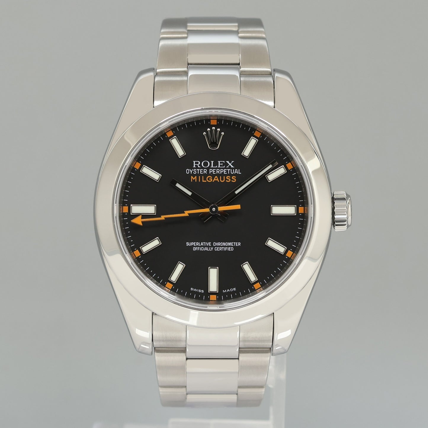 2023 RSC Papers MINT Rolex Milgauss Black Dial 116400v Steel 40mm Watch Box