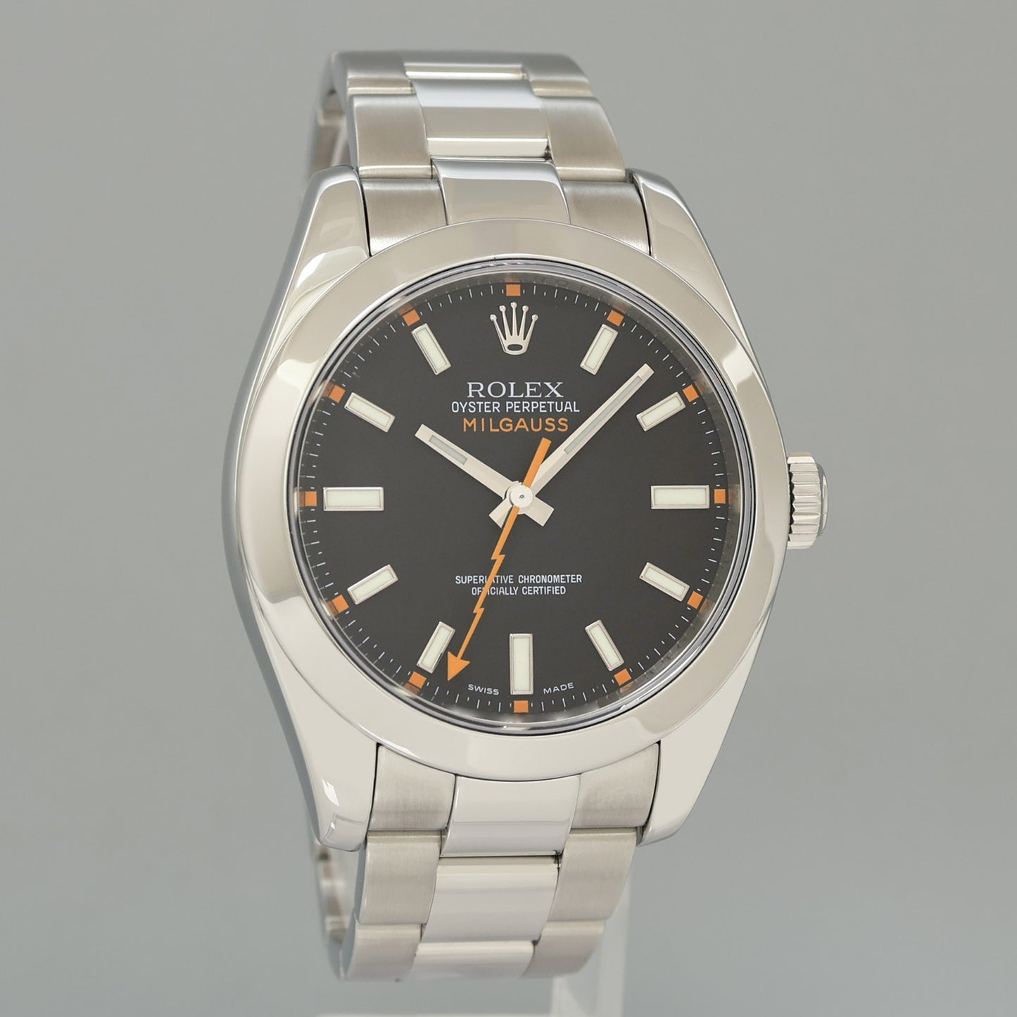 2023 RSC Papers MINT Rolex Milgauss Black Dial 116400v Steel 40mm Watch Box
