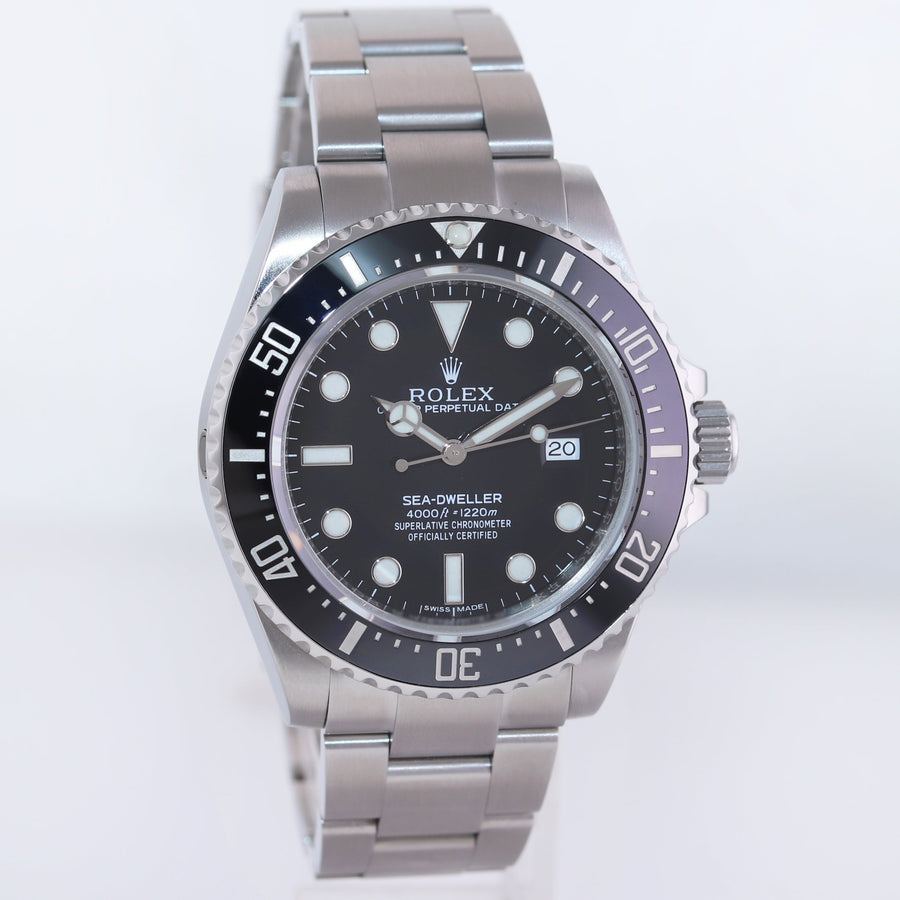2015 MINT Rolex 116600 Seadweller SDK4 4000 Steel Black 40m Ceramic Dive Watch Box