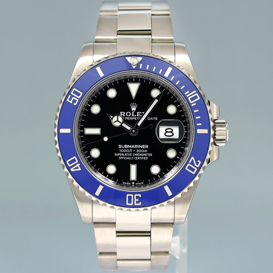 2022 MINT Rolex Submariner Blue Smurf 126619 White Gold 41mm Watch Box