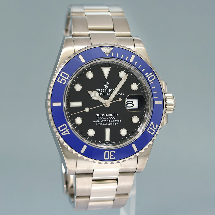 2022 MINT Rolex Submariner Blue Smurf 126619 White Gold 41mm Watch Box