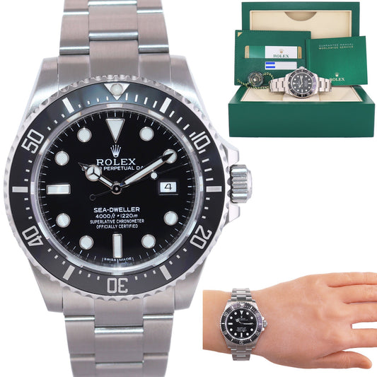 MINT 2017 PAPERS Rolex Sea-Dweller 116600 Steel 40mm Black Ceramic Dive Watch Box