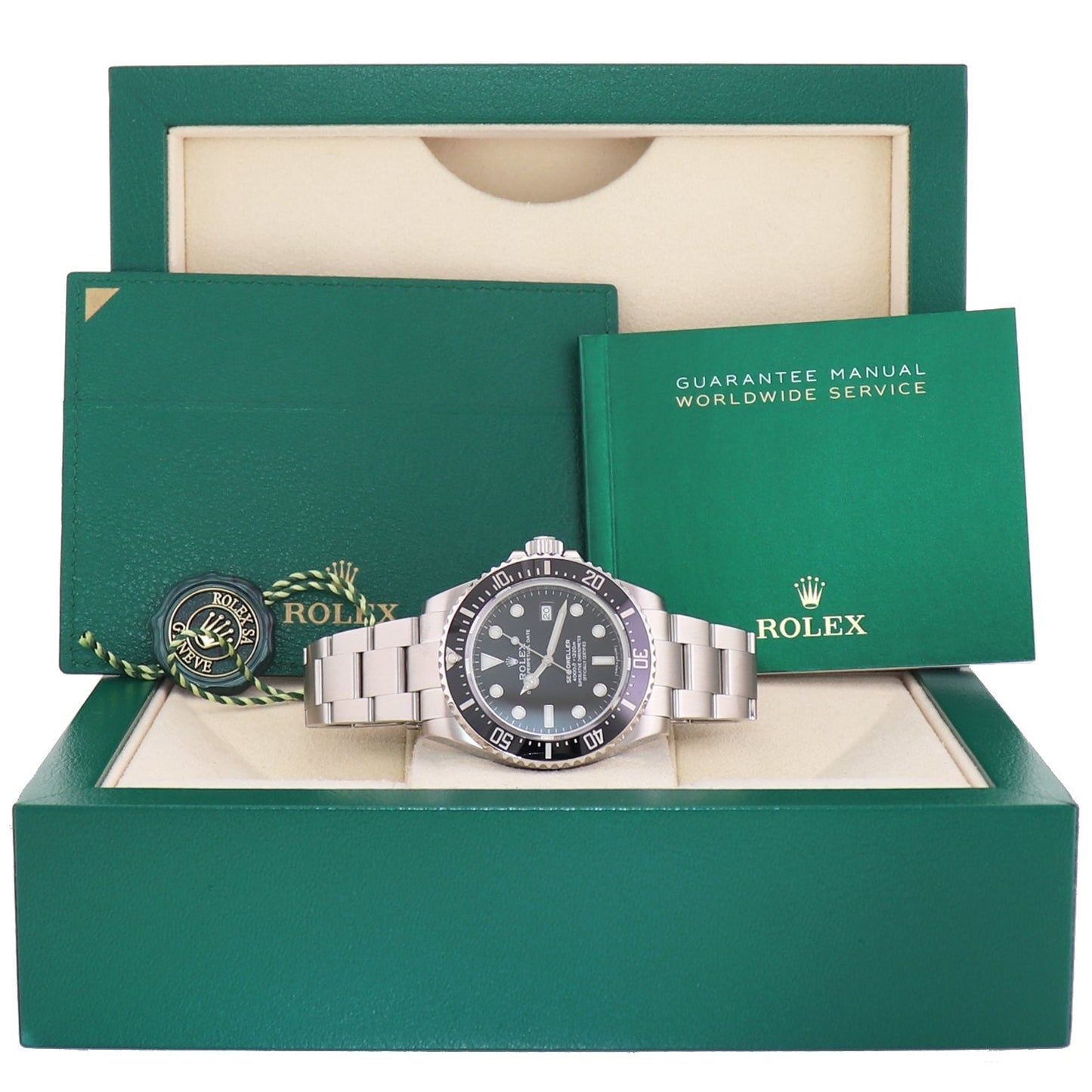 2015 MINT Rolex 116600 Seadweller SDK4 4000 Steel Black 40m Ceramic Dive Watch Box