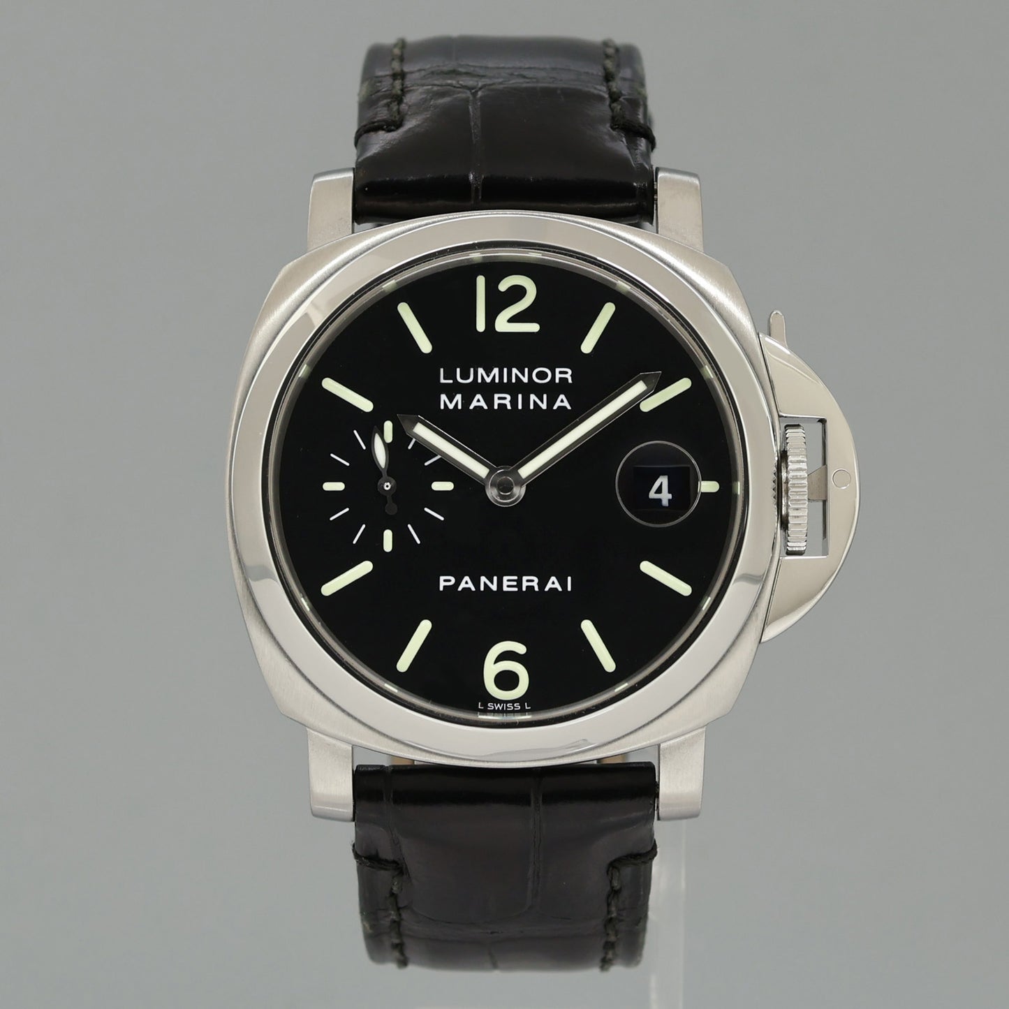 MINT Panerai Luminor Marina GMT PAM00048 Stainless Steel Black Dial 40mm Watch Box