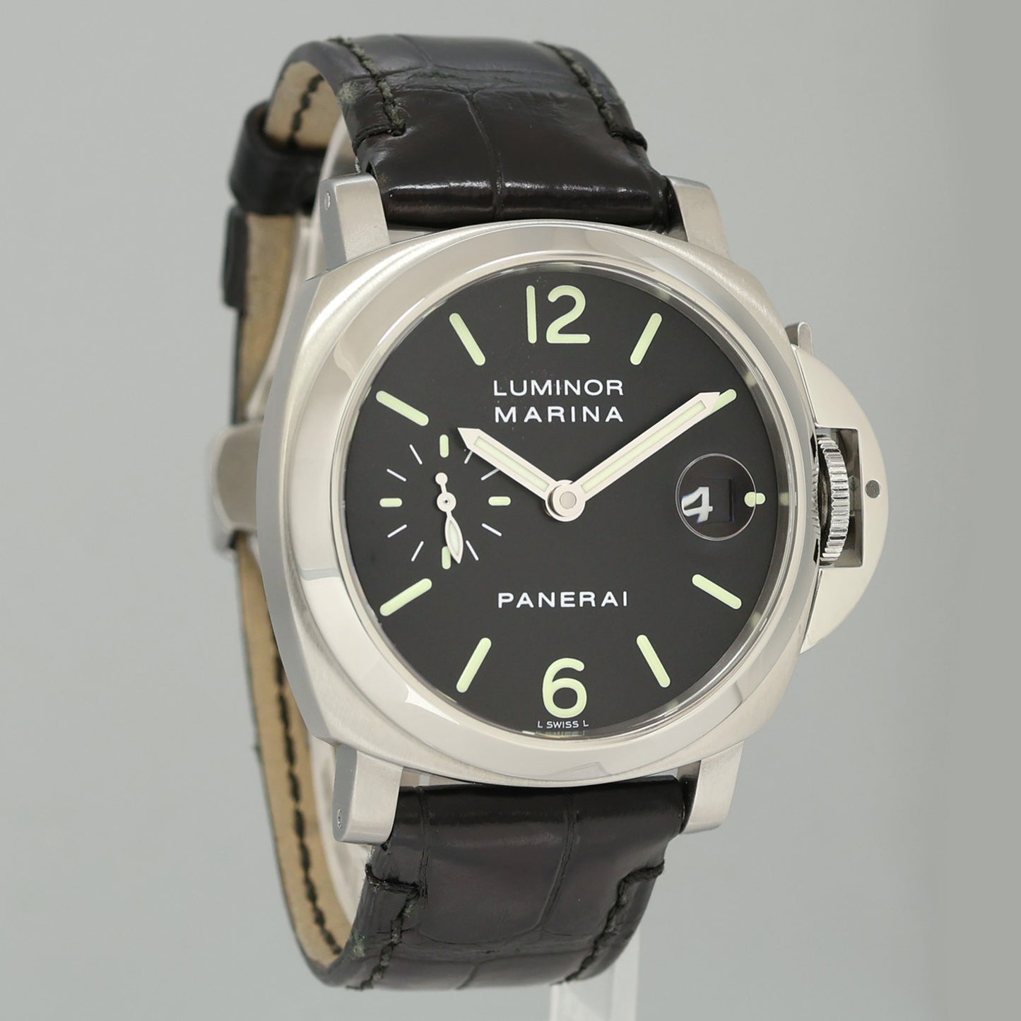 MINT Panerai Luminor Marina GMT PAM00048 Stainless Steel Black Dial 40mm Watch Box