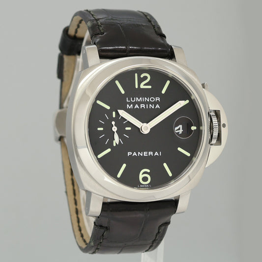 MINT Panerai Luminor Marina GMT PAM00048 Stainless Steel Black Dial 40mm Watch Box