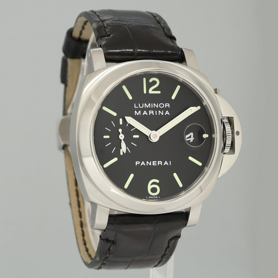 MINT Panerai Luminor Marina GMT PAM00048 Stainless Steel Black Dial 40mm Watch Box