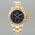 2025 RSC PAPERS Rolex Daytona 116523 Blue Arabic Red Steel Yellow Gold Two Tone Watch