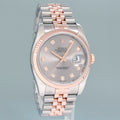MINT Rolex DateJust Jubilee Two Tone Rose Gold Steel Silver Diamond 116231 Watch
