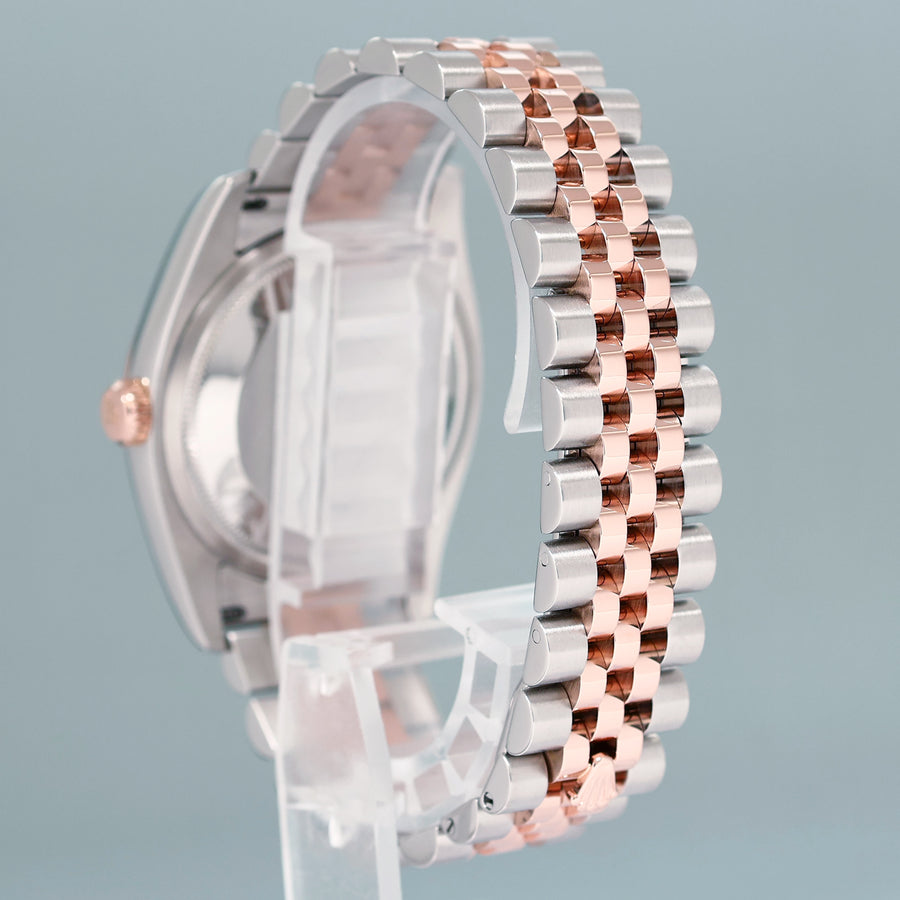 MINT Rolex DateJust Jubilee Two Tone Rose Gold Steel Silver Diamond 116231 Watch