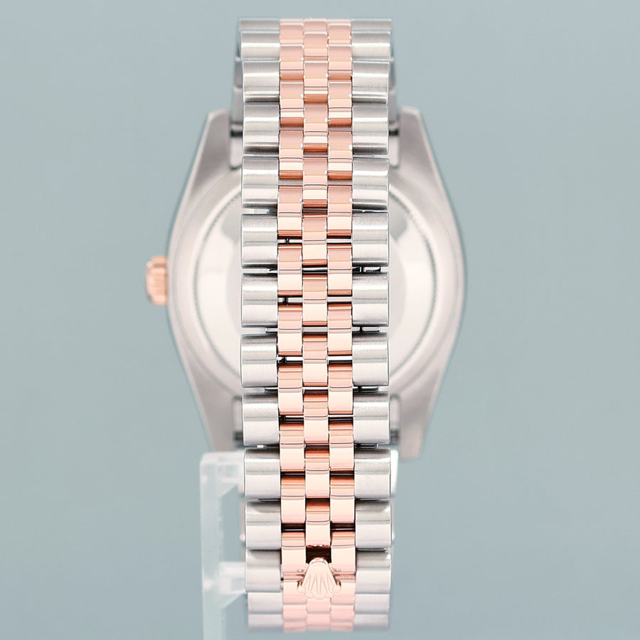 MINT Rolex DateJust Jubilee Two Tone Rose Gold Steel Silver Diamond 116231 Watch