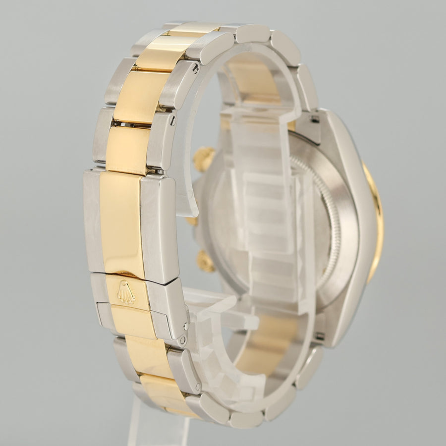 2025 RSC PAPERS Rolex Daytona 116523 Blue Arabic Red Steel Yellow Gold Two Tone Watch