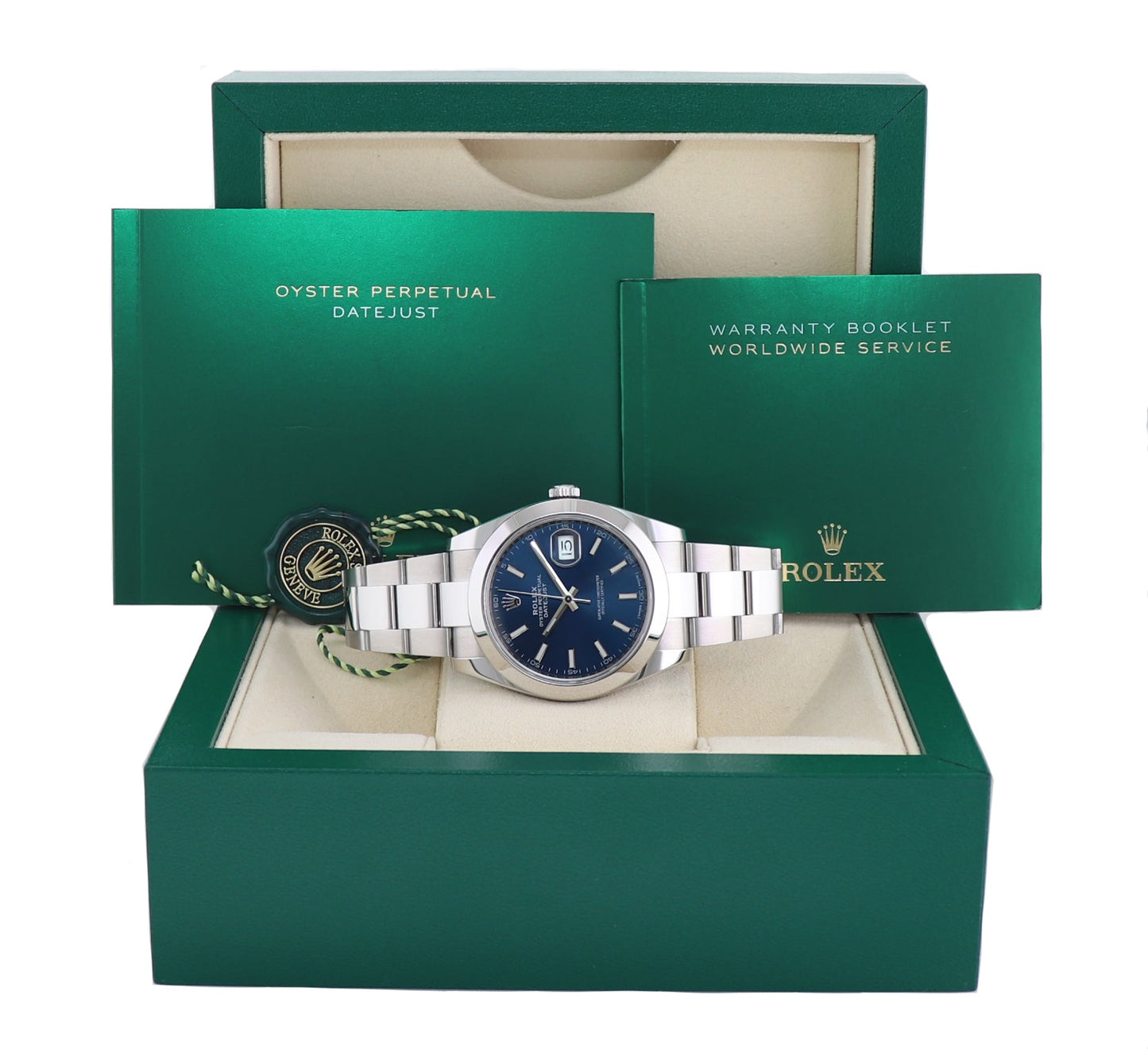 MINT 2020 Rolex DateJust 41 Steel 126300 Blue Dial Oyster Band 41mm Watch Box