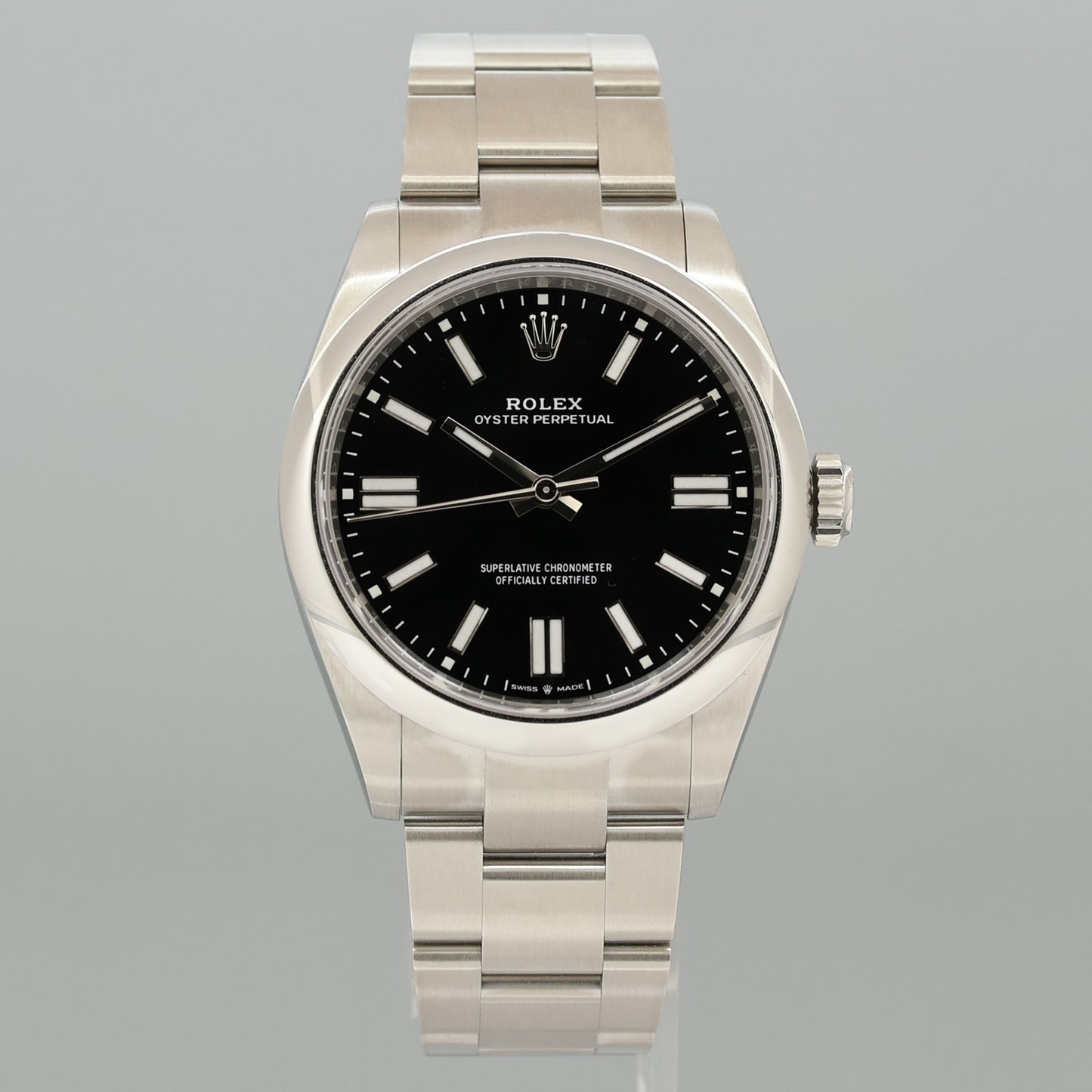 Sept 2025 NEW PAPERS Rolex Oyster Perpetual 41mm Black Oyster Watch 134300 Box