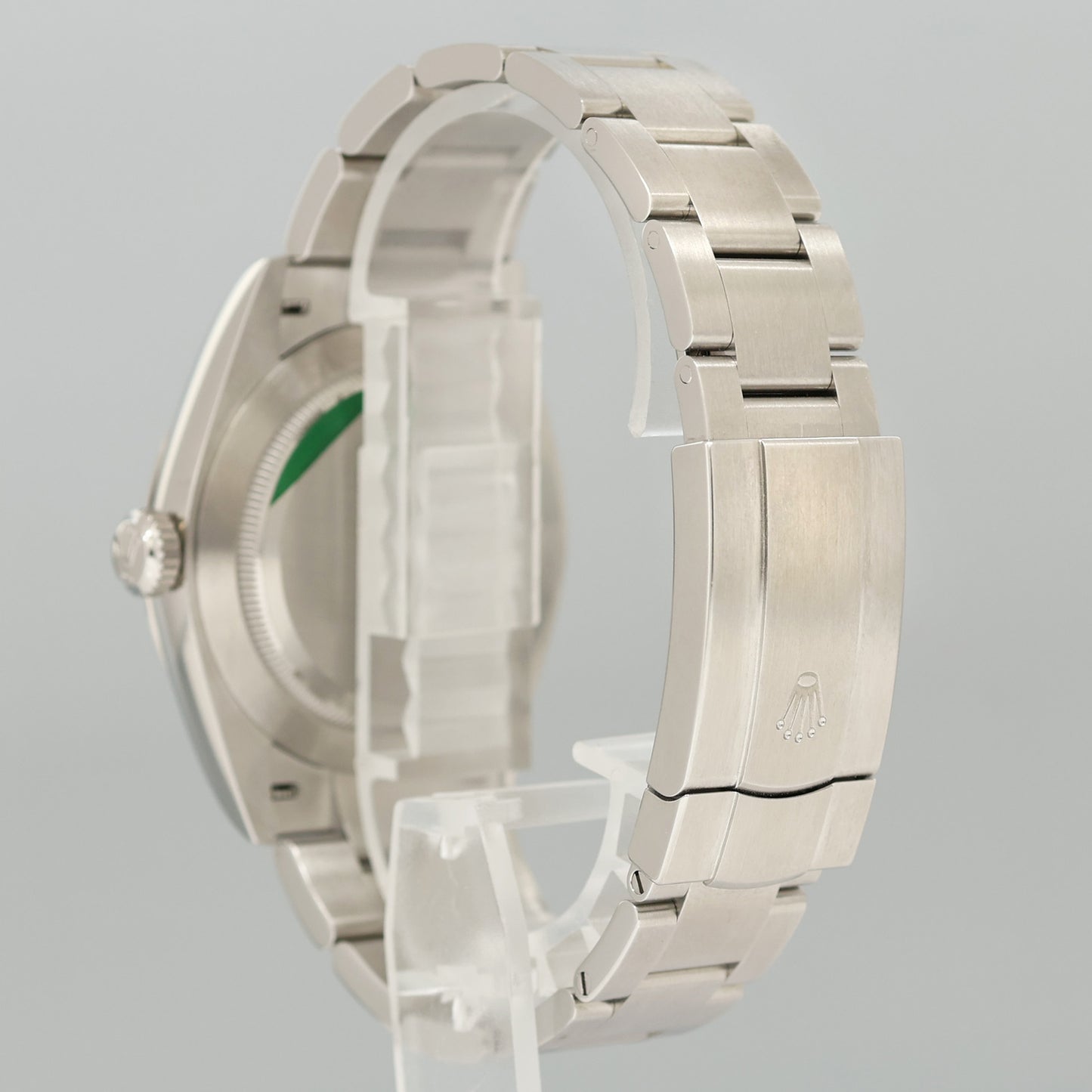 OCT 2025 NEW PAPERS 134300 Green Rolex Oyster Perpetual 41mm Stick Oyster Watch Box